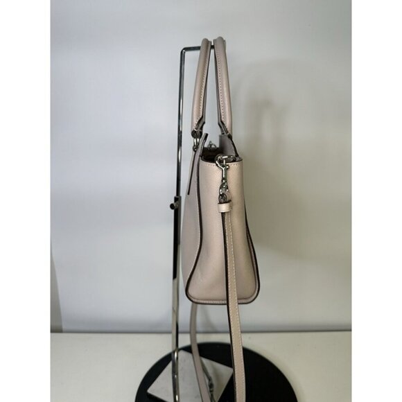 Coach - Leah Satchel Gray Leather Handbag - Missing Tag - Picture 3 of 9